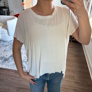 First base organic cotton white jersey tee size medium